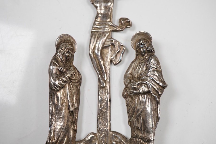 A late 19th century continental silver stoup, import marks for Berthold Muller, London, 1897, height 16.2cm, 106 grams.